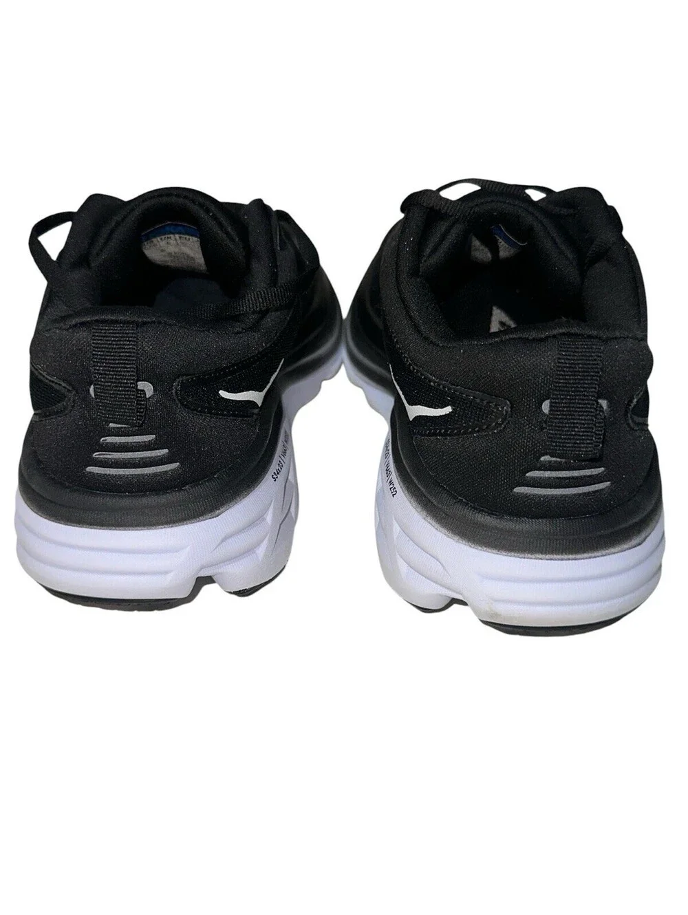Nice Hoka One Bondi 8 Black White Mesh Womens Running Walking Shoe Size 7.5B